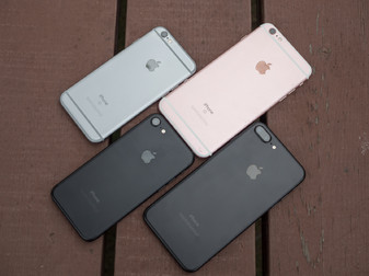 Opis: Apple iPhone 7 Plus (dual camera), Apple iPhone 6s Plus (rose gold), Apple iPhone 7 (black), Apple iPhone 6s (grey) - Apple iPhone 7 Plus Review