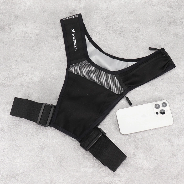 Kamizelka Wozinsky WKDB1 do biegania odblaskowa z kieszeniami - czarna