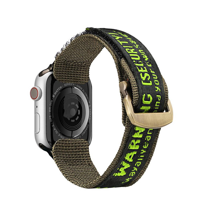 Pasek Dux Ducis Strap (Outdoor  Version) pasek Apple Watch Ultra, SE, 8, 7, 6, 5, 4, 3, 2, 1 (49, 45, 44, 42  mm) nylonowa opaska bransoleta czarno-zielony