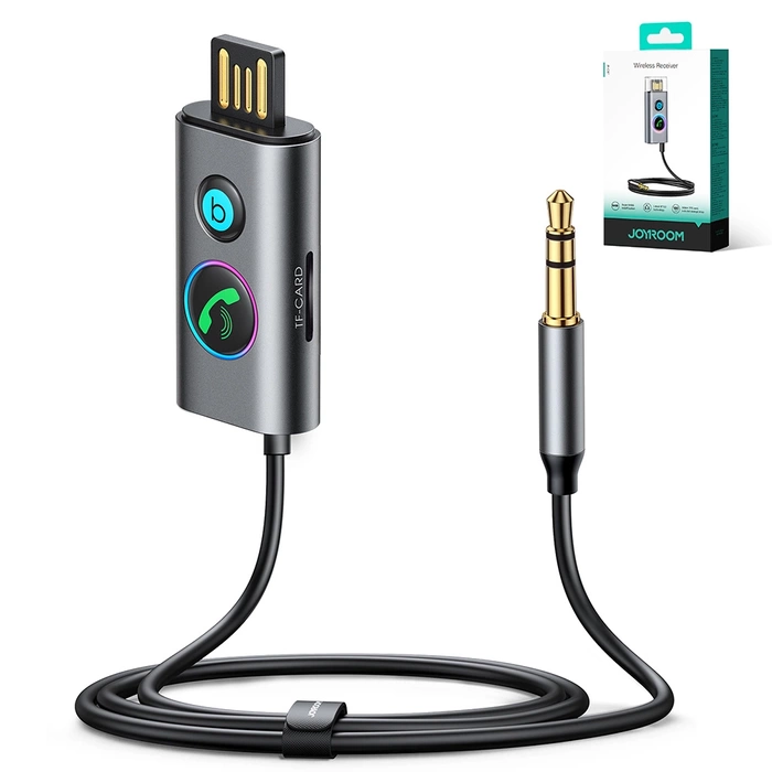 Samochodowy bezprzewodowy odbiornik Joyroom JR-CB7 - szary