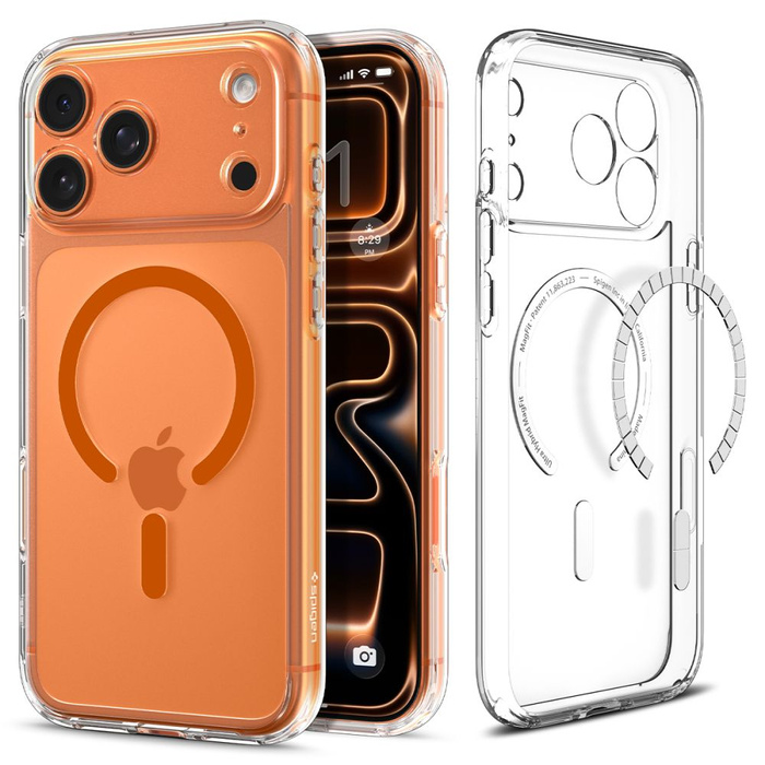 SPIGEN ULTRA HYBRID MAG MAGSAFE IPHONE 17 PRO MAX CLEAR/ORANGE
