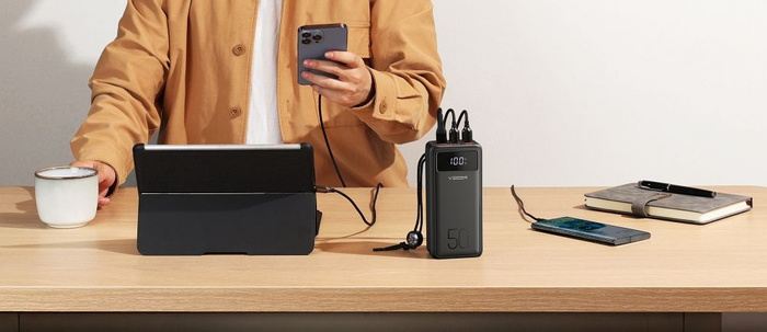 Powerbank Veger Tank Lite (W5001) PD QC3.0 5A 22,5W 50000 mAh czarny