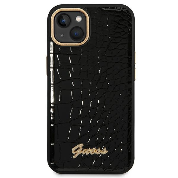Etui GUESS Apple iPhone 14 Plus Croco Collection Czarny Hardcase