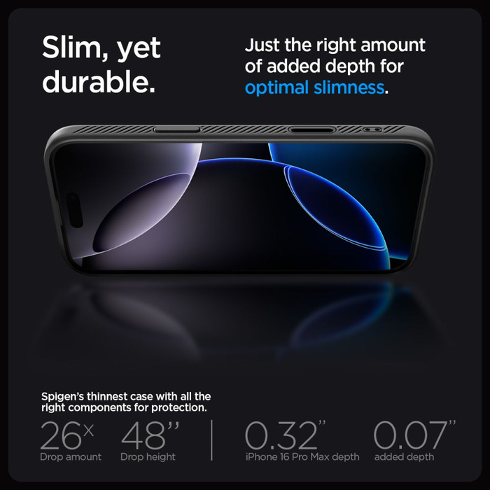 ETUI SPIGEN IPHONE 16 PRO MAX LIQUID AIR ”T” MAG MAGSAFE MATOWE CZARNE