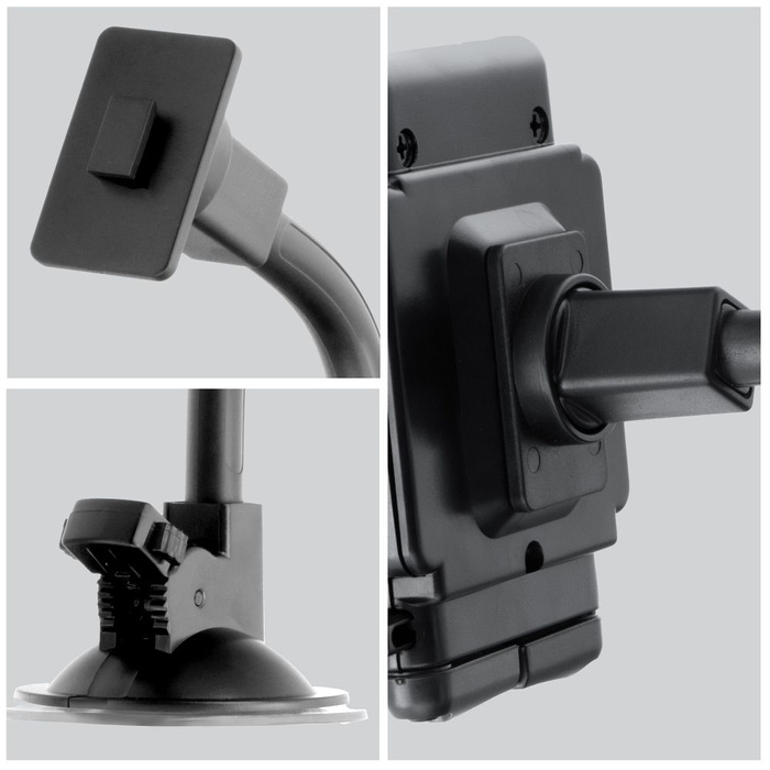 Uchwyt na telefon do samochodu uniwersalny Forcell F-Grip Regular 17 cm do szyby / deski / kratki czarny
