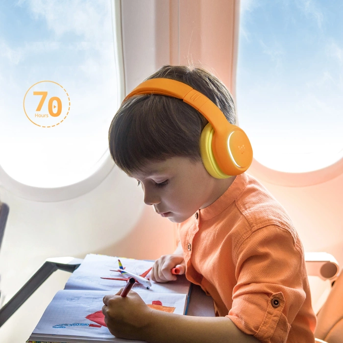 Słuchawki bezprzewodowe Tronsmart KH03 z ANC, dla dzieci, bezpieczne - pomarańczowe
