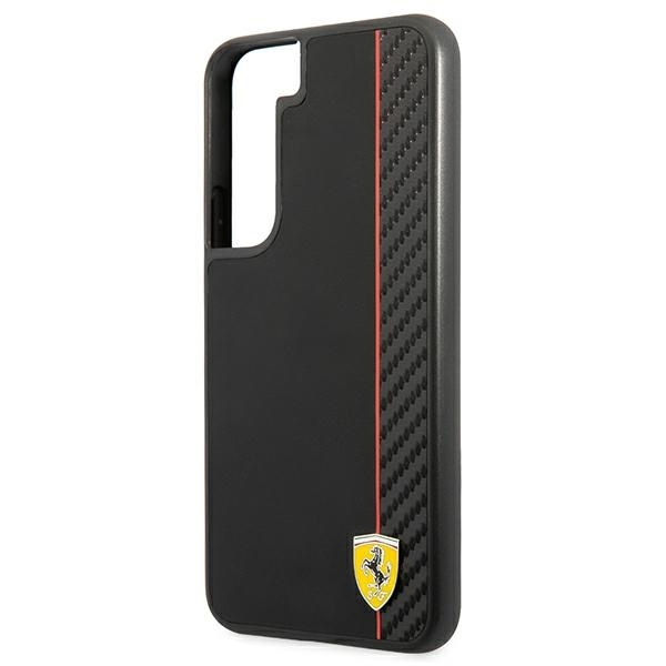 Etui FERRARI Samsung Galaxy S22 On Track Carbon Stripe Czarny Hardcase
