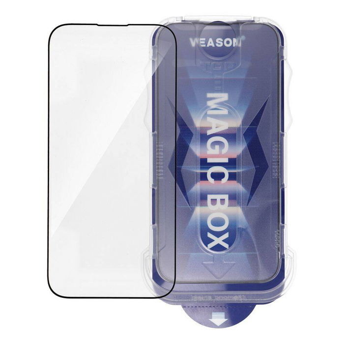 Szkło Hartowane 6D Pro Veason Easy-Install Glass + Aplikator - do Iphone 12 Pro Max czarny