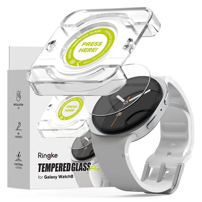 SZKŁO HARTOWANE RINGKE SAMSUNG GALAXY WATCH 8 44 MM TEMPERED GLASS PRO 2-PACK PRZEZROCZYSTE