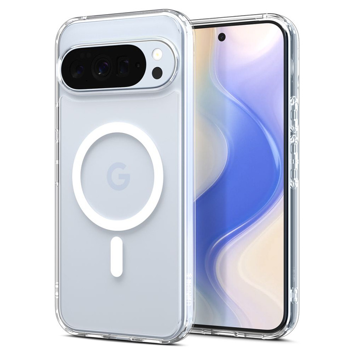 ETUI SPIGEN GOOGLE PIXEL 10 PRO XL ULTRA HYBRID MAG MAGSAFE CLEAR/WHITE