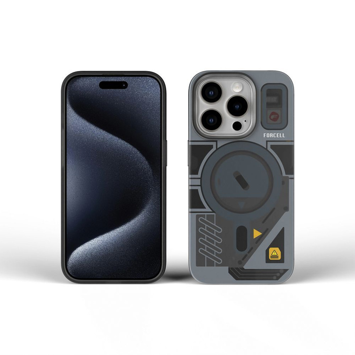 Etui na iPhone 16 PLUS Forcell F-Protect Levels Dual Layer 4D technology zgodny z MagSafe Military Drop-Test cyber grey