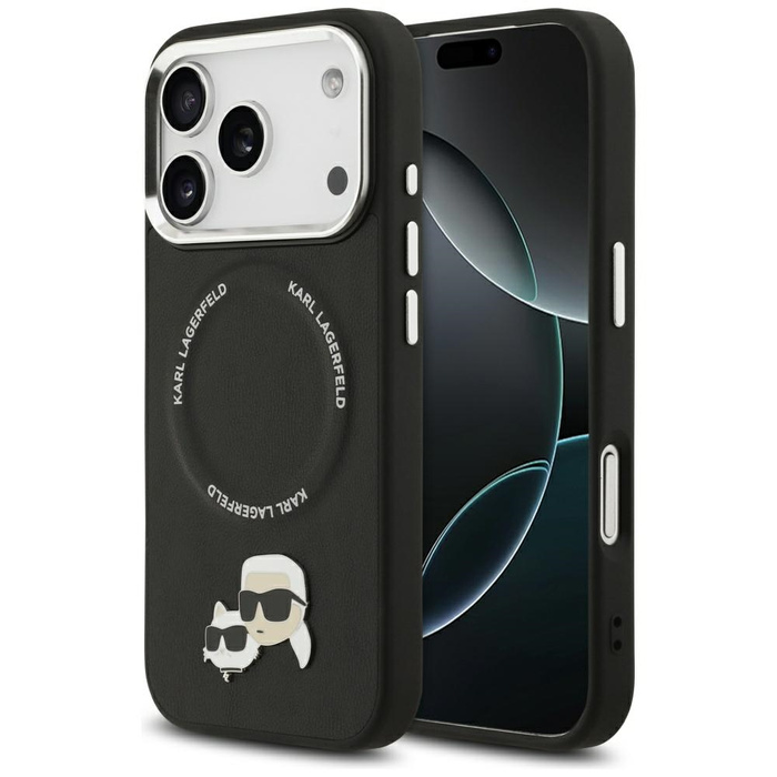 Etui Karl Lagerfeld Karl & Choupette     Pins MagSafe do iPhone 17 Pro czarny