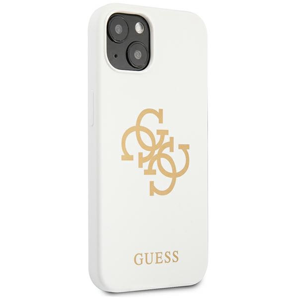 Etui GUESS Apple iPhone 13 Mini Silicone 4G Logo Biały Hardcase