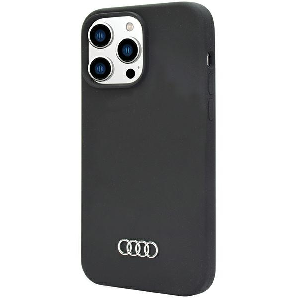 Audi Silicone Case iPhone 14 Pro 6.1" czarny/black hardcase AU-LSRIP14P-Q3/D1-BK