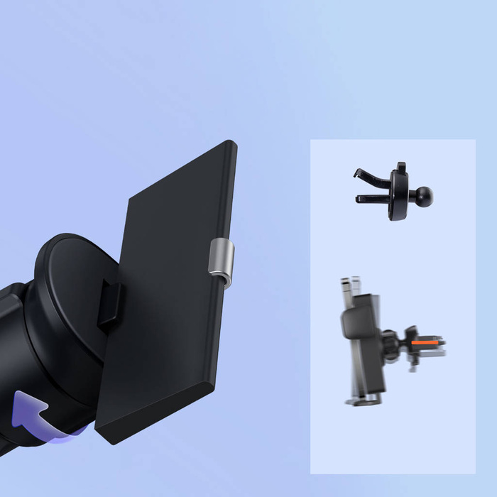 [PO ZWROCIE] Baseus Metal Age II grawitacyjny uchwyt samochodowy na telefon na kratkę wentylacji czarny (SUJS000001)