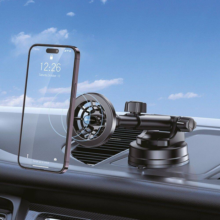 FORCELL F-Grip PrecisionX uchwyt samochodowy do szyby/deski/kratki kompatybilny z MagSafe czarny