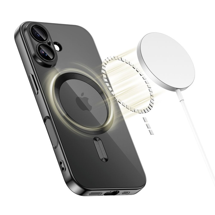 ETUI TECH-PROTECT IPHONE 17 MAGFLEX MAGSAFE SHINY CZARNE