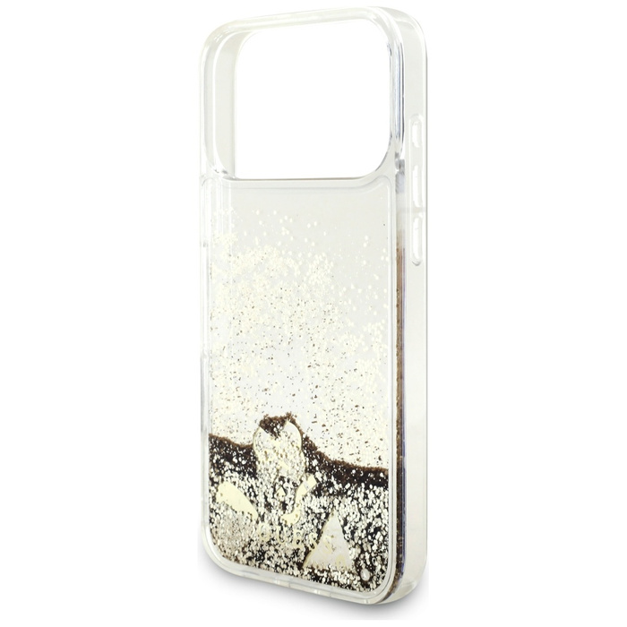 Etui Guess Liq. Glitter 4 Charms do      iPhone 17 Pro złoty