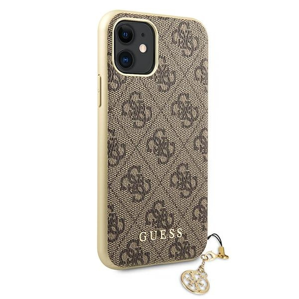 Etui GUESS Apple iPhone 11 4G Charms Collection Brązowy Hardcase CASE