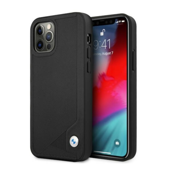 Etui BMW Apple iPhone 12 Pro Max Leather Deboss Czarny Hardcase