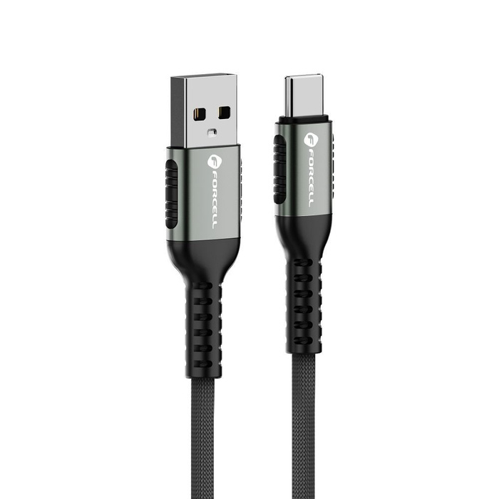 Kabel USB A do USB C Forcell F-Energy QC4.0 3A 66W Cafule 3 m C256 czarny