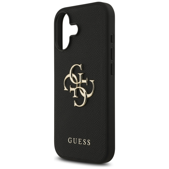 Etui Guess Grained Big 4G & Classic Logo do iPhone 17 czarny