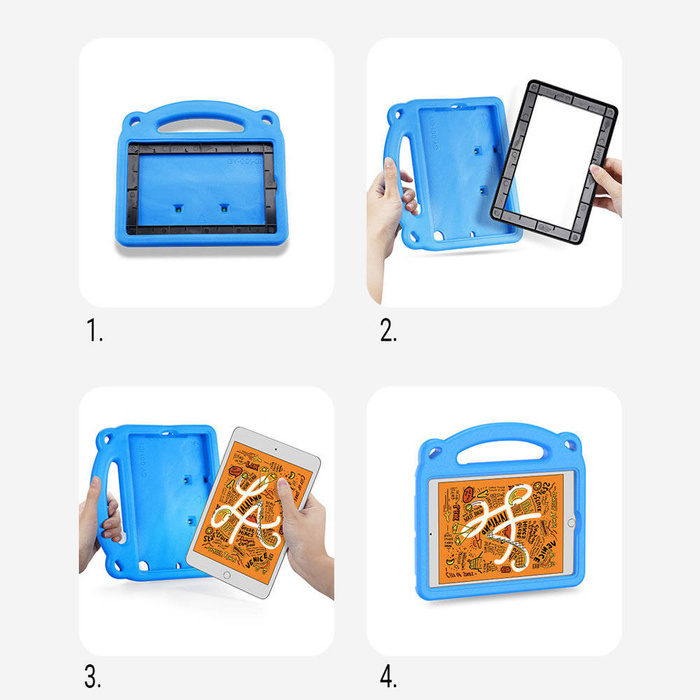 Dux Ducis Panda bezpieczne dla dzieci dziecięce miękkie etui do iPad mini 5 / 4 / 3 / 2 / 1 z miejscem na rysik żółty