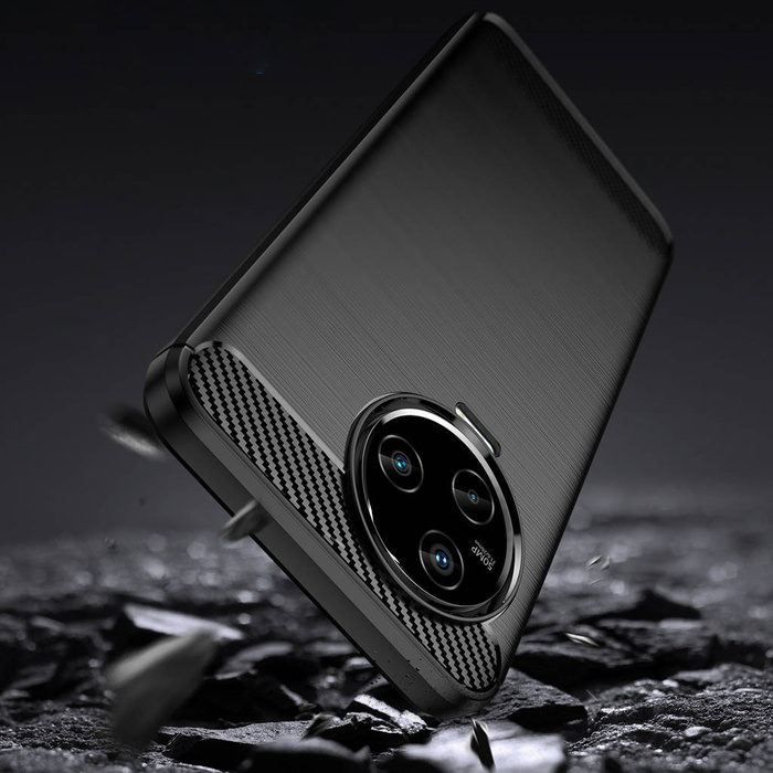 Etui Carbon Case etui do Infinix Note 12 (2023) / Infinix Note 12 Pro elastyczny silikonowy karbonowy pokrowiec czarne Case