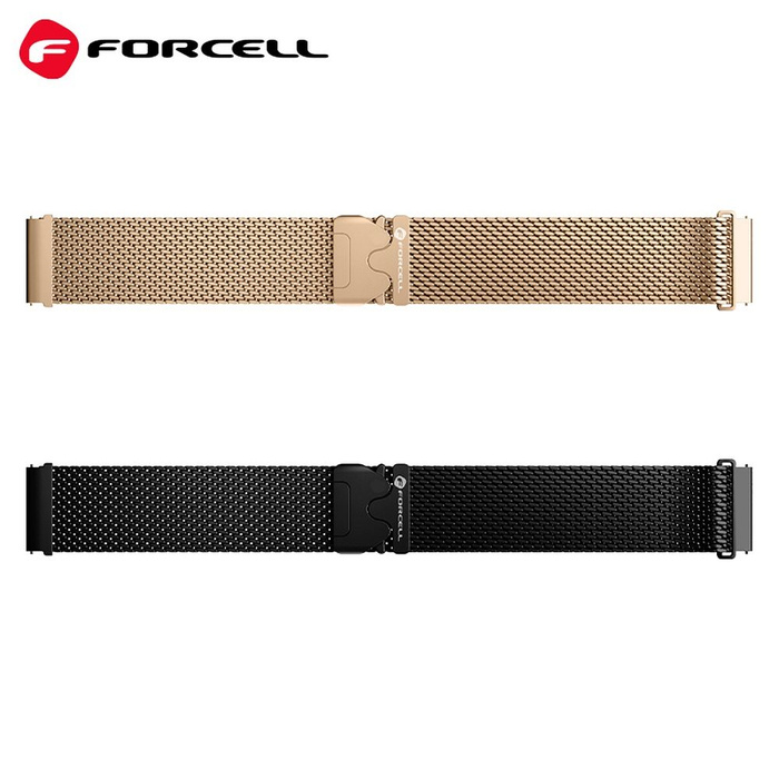 Pasek do Samsung Galaxy Watch Forcell F-Design FS10 magnetyczny stal 22 mm czarny