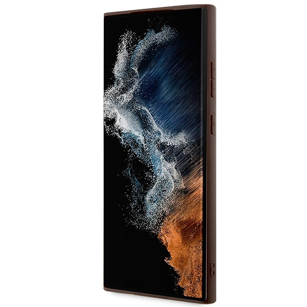 Etui Guess GUHCS23LG4GLBR S23 Ultra S918 brązowy/brown hardcase 4G Stripe Collection Case