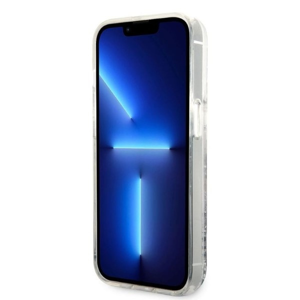 Etui KARL LAGERFELD Apple iPhone 14 Pro Max Glitter Karl Head Srebrny Hardcase