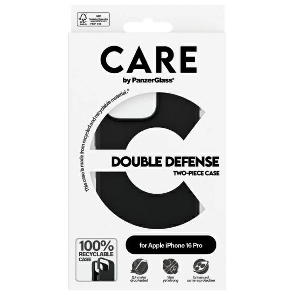 CARE by PanzerGlass Feature Double Defense Case iPhone 16 Pro 6.3" czarny/black 1334