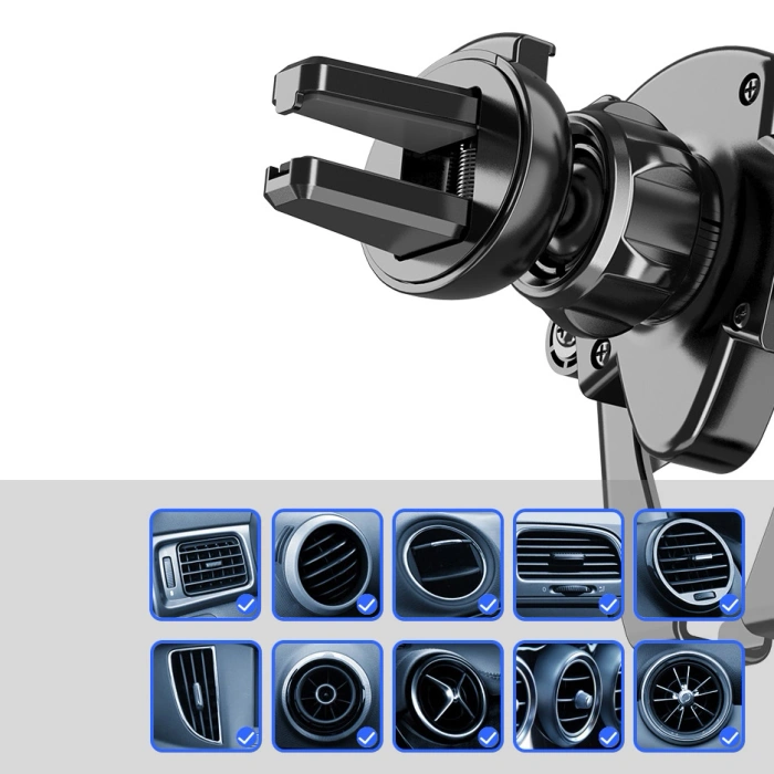 Uniwersalny grawitacyjny uchwyt samochodowy srebrny (YC05)