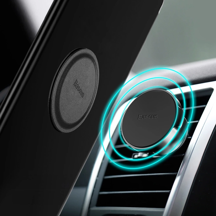 Baseus Small Ears Series magnetyczny uchwyt samochodowy na nawiew kratkę wentylacyjną czarny (SUER-A01)