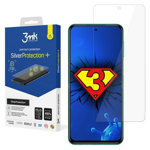 Folia Antymikrobowa 3MK Xiaomi Redmi Note 9S 9 Pro 9 Pro Max Silver Protect Montowana Na Mokro