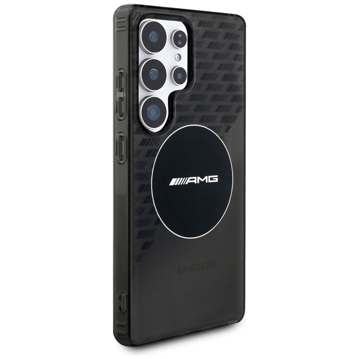Etui AMG Transparent Rhombs MagSafe do    Samsung Galaxy S25 Ultra czarny