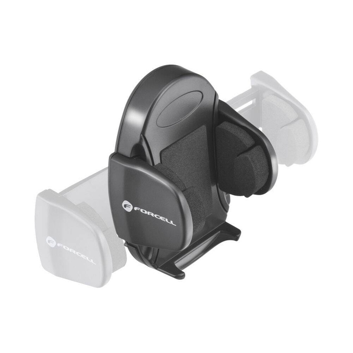 Uchwyt na telefon do samochodu uniwersalny Forcell F-Grip Oval 17 cm do szyby / deski / kratki czarny
