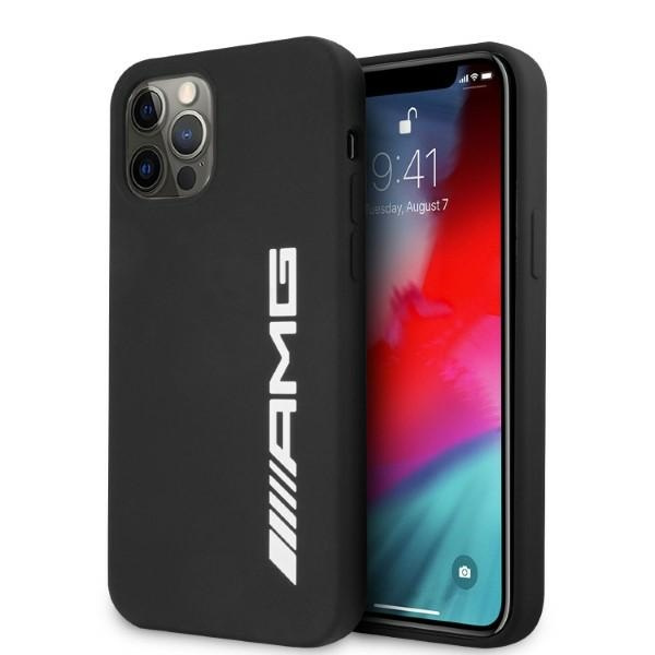 Etui AMG iPhone 12 Pro Max 6,7" czarny/black hardcase Silicone Big Logo