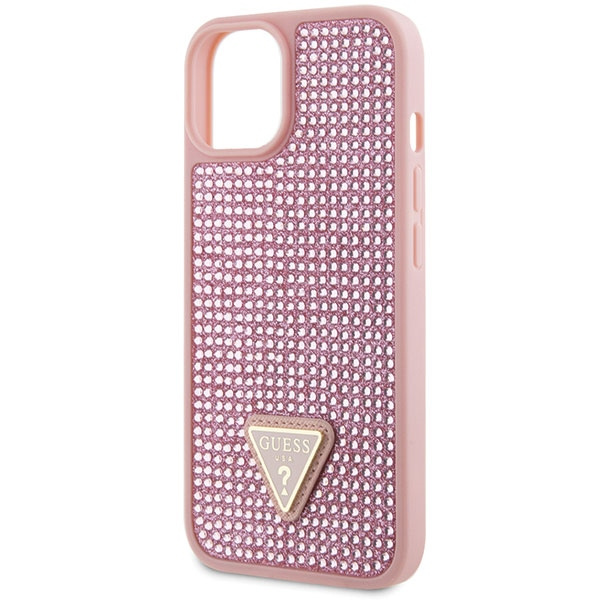 Etui Guess GUHCP14MHDGTPP iPhone 14 Plus 6.7" różowy/pink hardcase Rhinestone Triangle Case