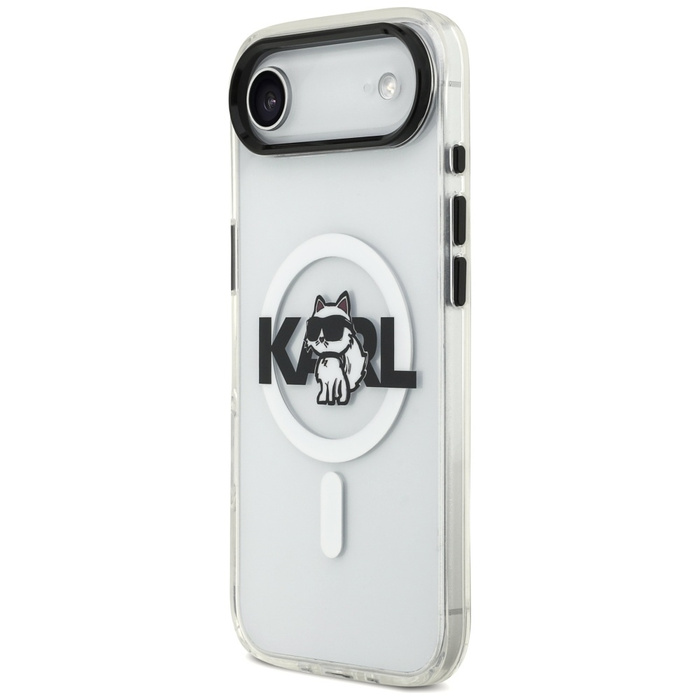 Etui Karl Lagerfeld IML Choupette Sketch Logo MagSafe do iPhone Air przezroczysty