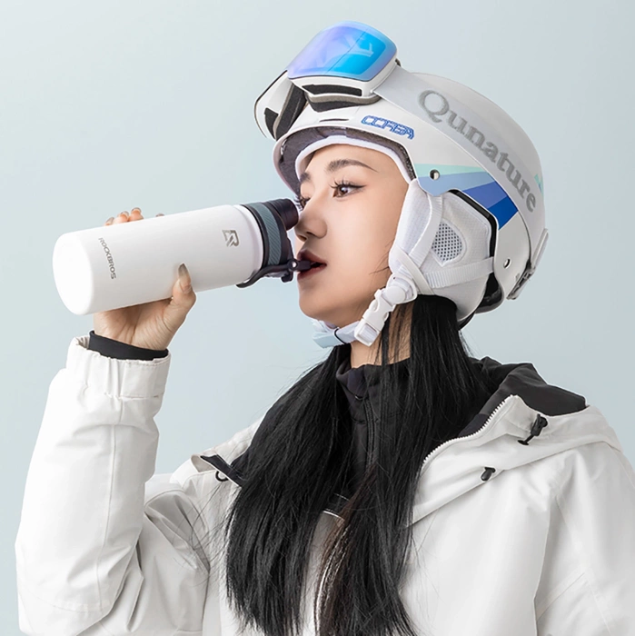 Bidon termiczny Rockbros 35210029006 rowerowy na napoje 650 ml - biały