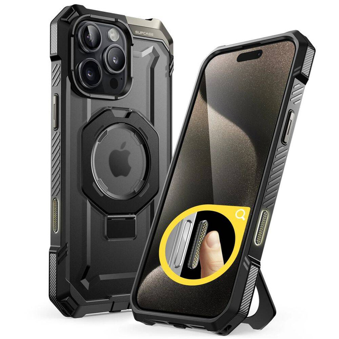 ETUI SUPCASE UB GRIP MAG MAGSAFE IPHONE 16 PRO MAX BLACK