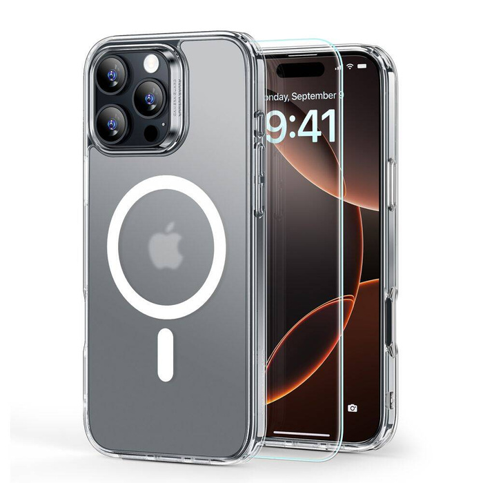 Etui Esr Classic Hybrid Halolock Magsafe & Tempered Glass iPhone 16 Pro Max Frosted Clear