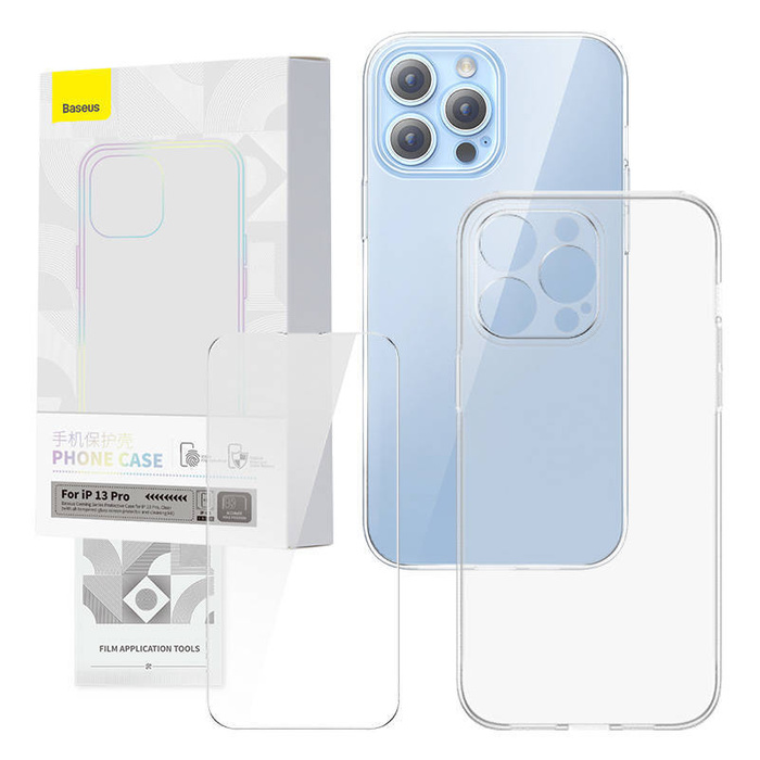 Etui Zestaw ochronny Baseus Corning przeźroczyste etui i szkło hartowane do iPhone 13 Pro Case