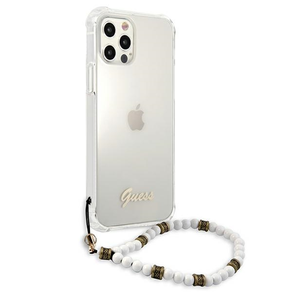 Etui GUESS Apple iPhone 12 12 Pro White Pearl Bezbarwny Hardcase