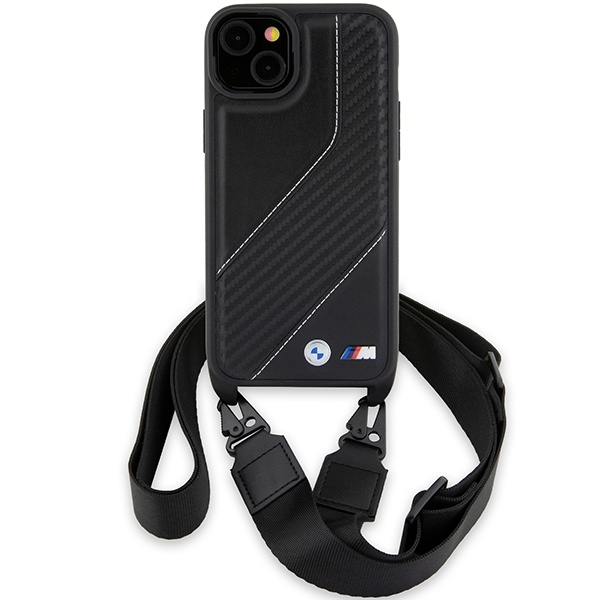 Etui Bmw Bmhcp15m23pscck Iphone 15 Plus / 14 Plus 6.7" Czarny/black Hardcase M Edition Carbon Stripe & Strap Case