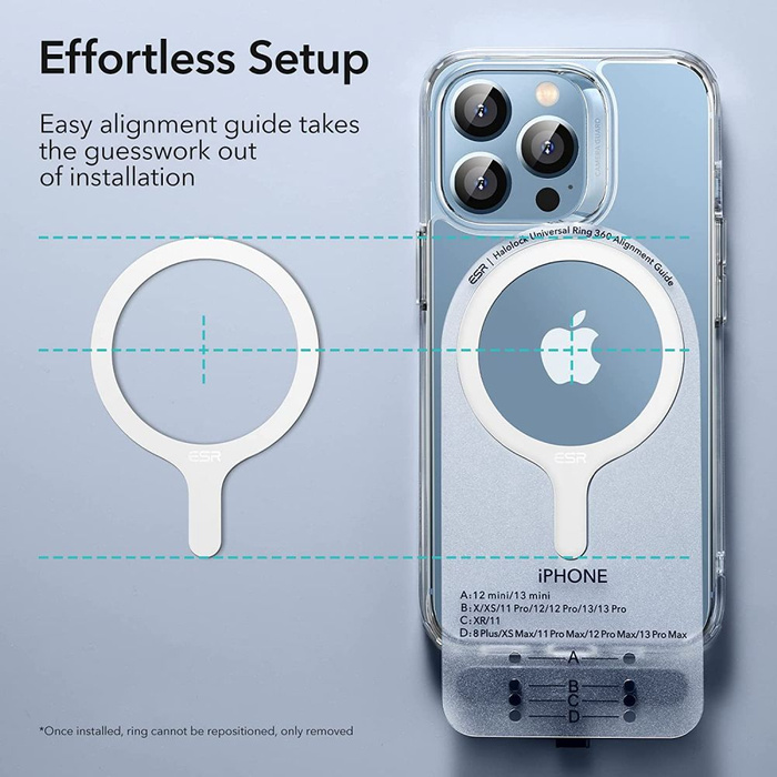 Blaszka Esr Halolock Magsafe Universal Magnetic Ring 2-pack White