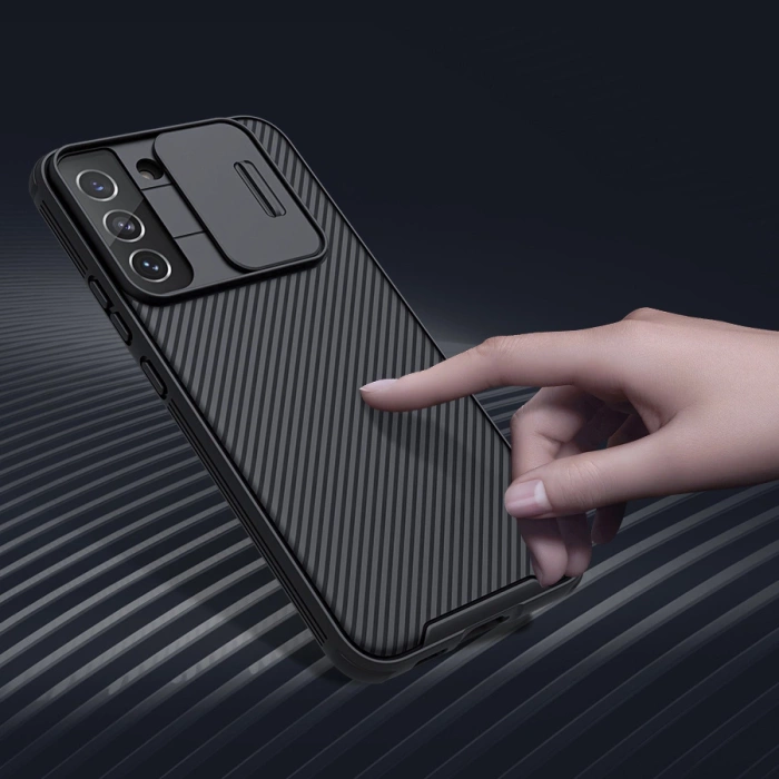 Nillkin CamShield Pro Case pancerne etui pokrowiec osłona na aparat kamerę Samsung Galaxy S22+ (S22 Plus) niebieski