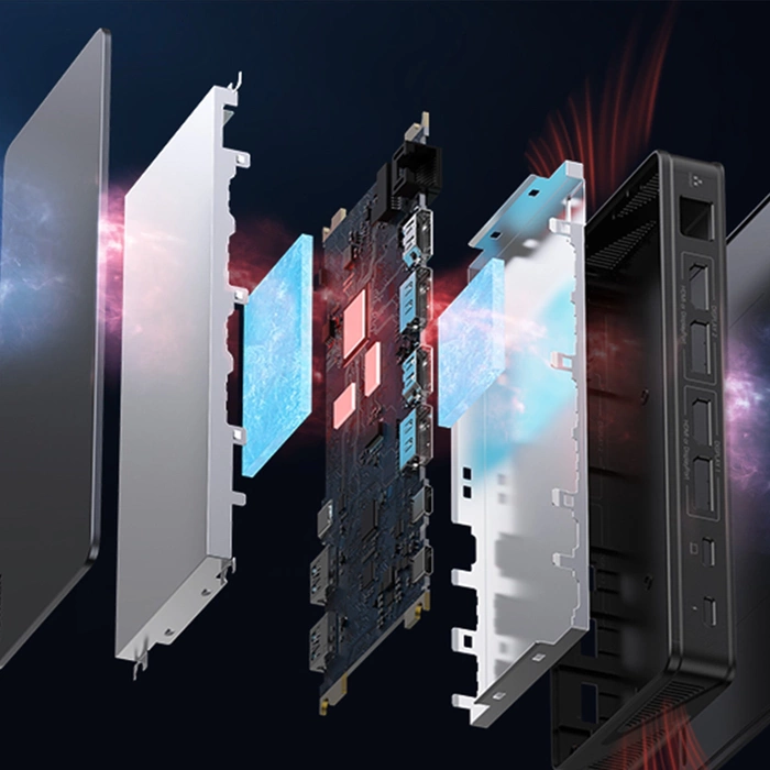 Adapter HUB UGREEN CM615 USB-C do 2x USB-A, 1x USB-C 3.1, 2x HDMI, 2x DP,  SD/TF, RJ45