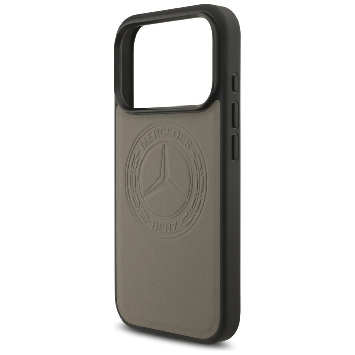 Etui Mercedes Leather Vintage Logo       MagSafe do iPhone 17 Pro taupe